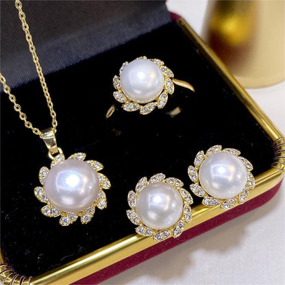 Hot Sale White Pearl Jewelry Set