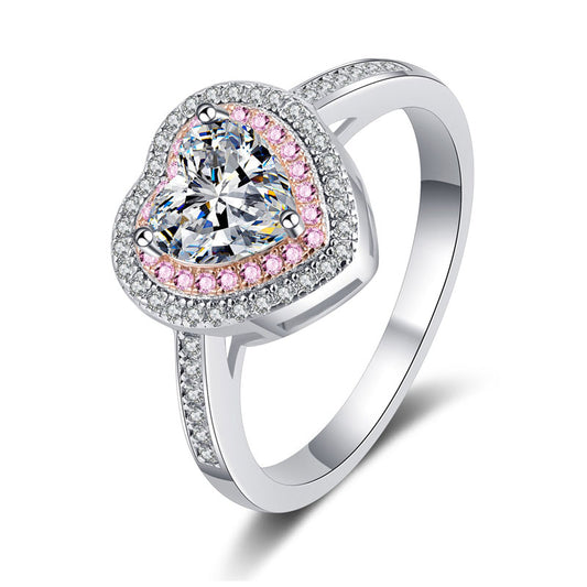 Heart Halo Pink Ring