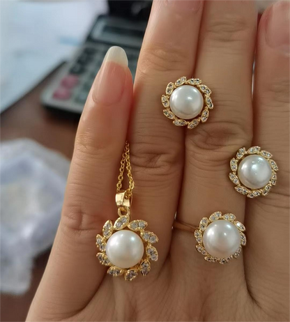 Hot Sale White Pearl Jewelry Set