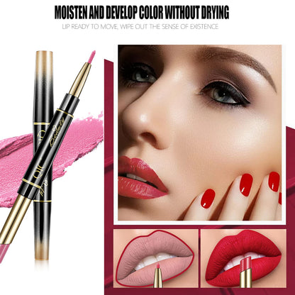 🔥Last Day 49% OFF-Double-ended Lipstick Automatic Lip Liner Matte Waterproof / Smudge-proof