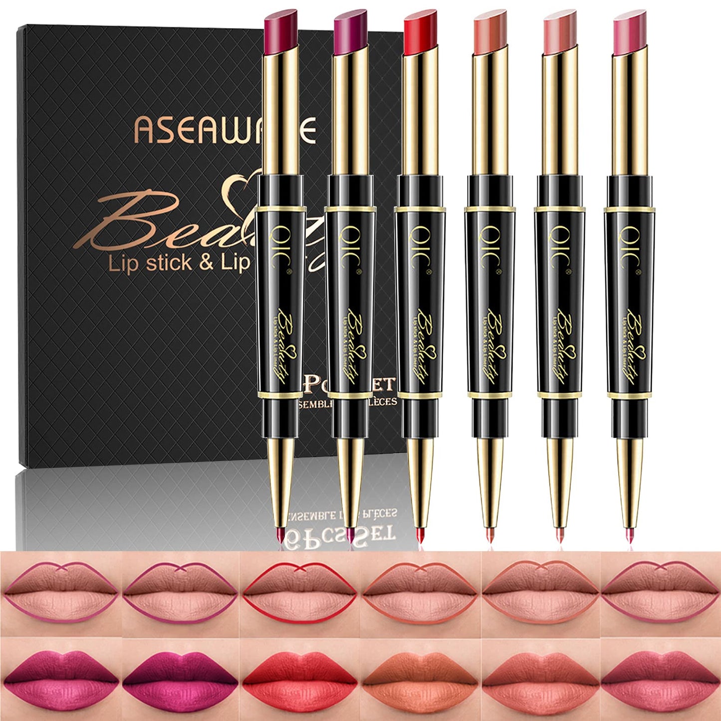 🔥Last Day 49% OFF-Double-ended Lipstick Automatic Lip Liner Matte Waterproof / Smudge-proof