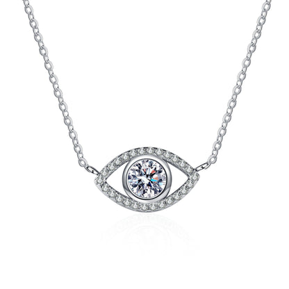 White Gold Moissanite Pendant Necklace