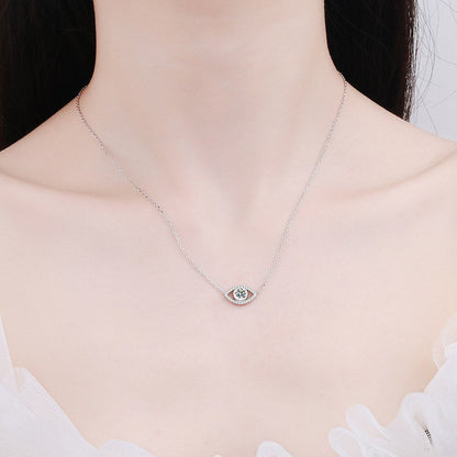 White Gold Moissanite Pendant Necklace