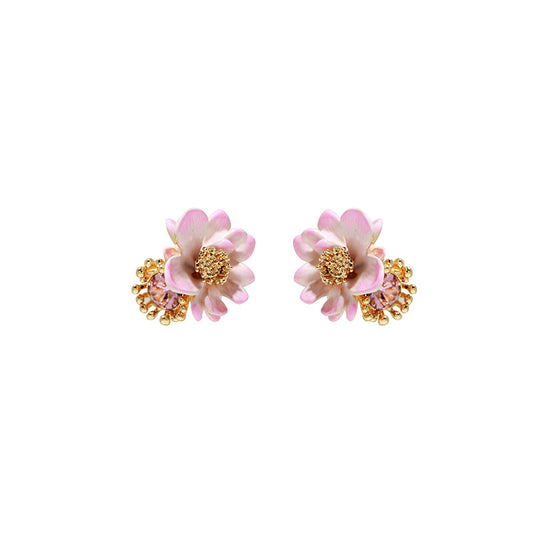 Lotus Flower Sleeper Earrings