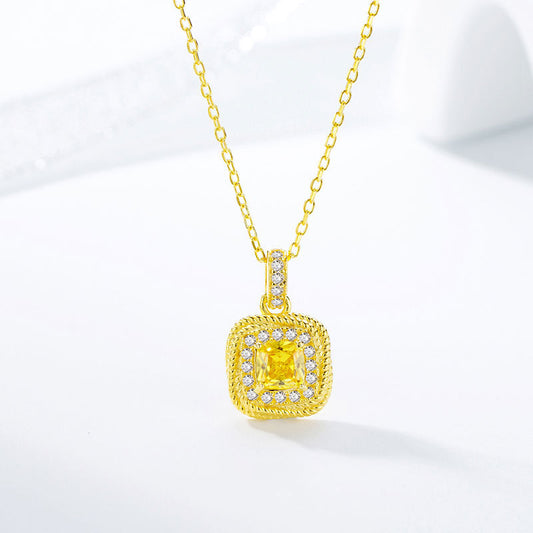 Diamond Square Necklace