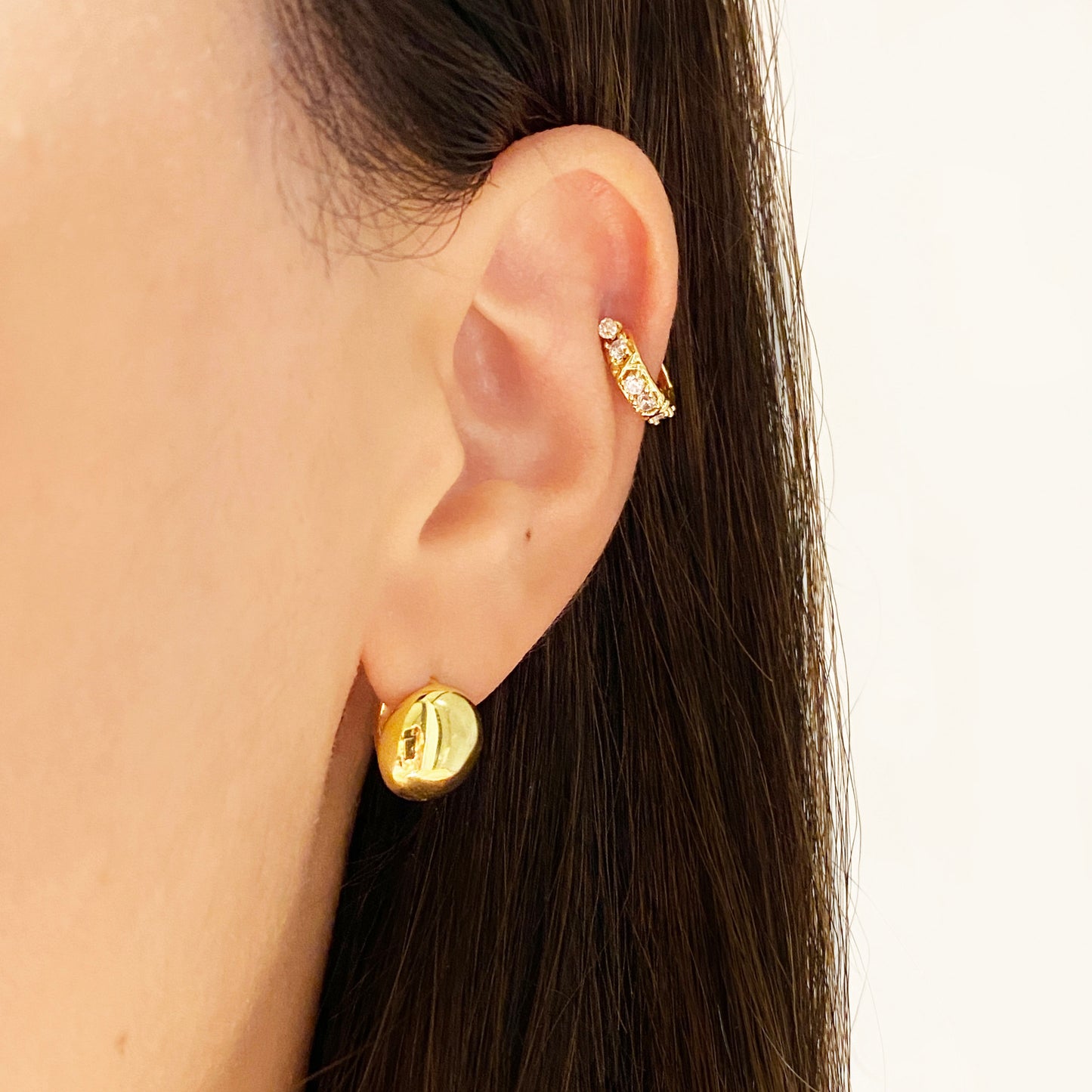 Chunky Solid Bold Hoop Earrings